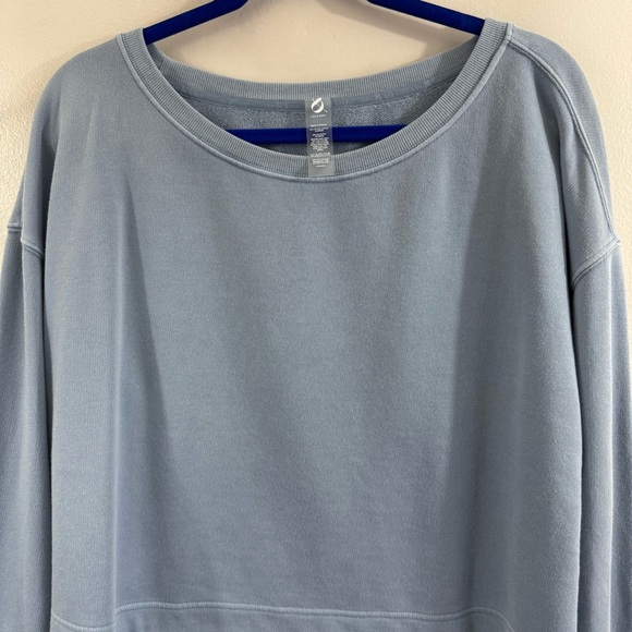 Lou & Grey Washed Cozy Cotton Dolman Sweatshirt in Blue 752068 Size Large - Picture 4 of 10